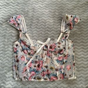 Victoria’s secret floral lace corset top